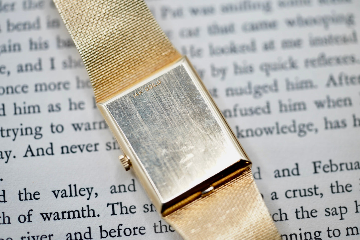 Omega x Tiffany & Co. Rectangular 14K Gold Dress Watch (Circa 1960s) 27mm