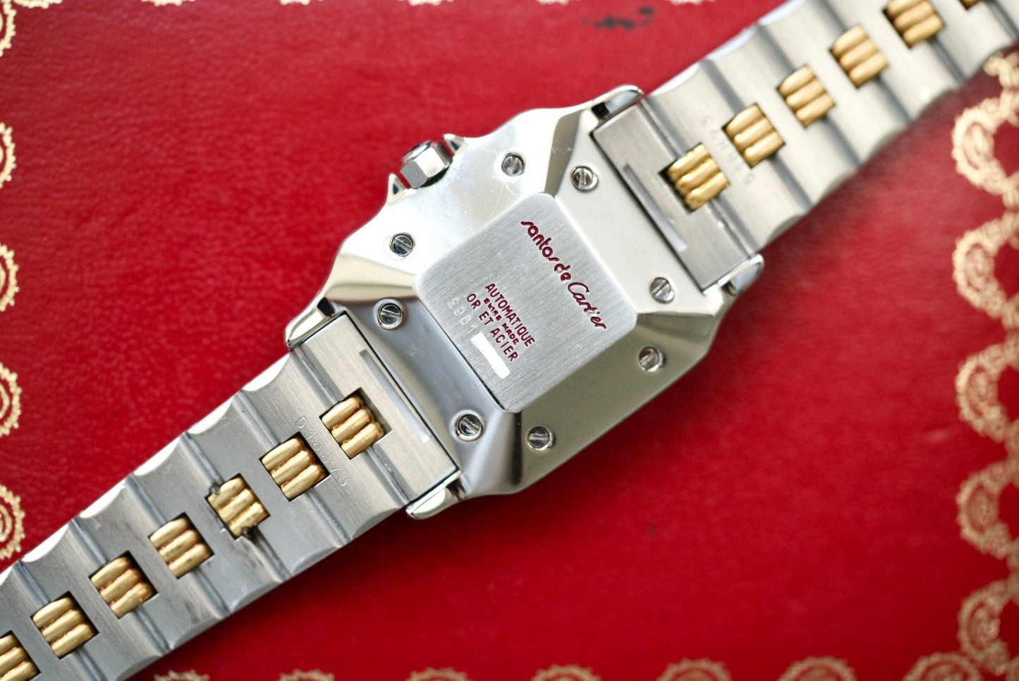 (2961) Cartier Santos Carrée Ghost Godron Bracelet 29x41mm