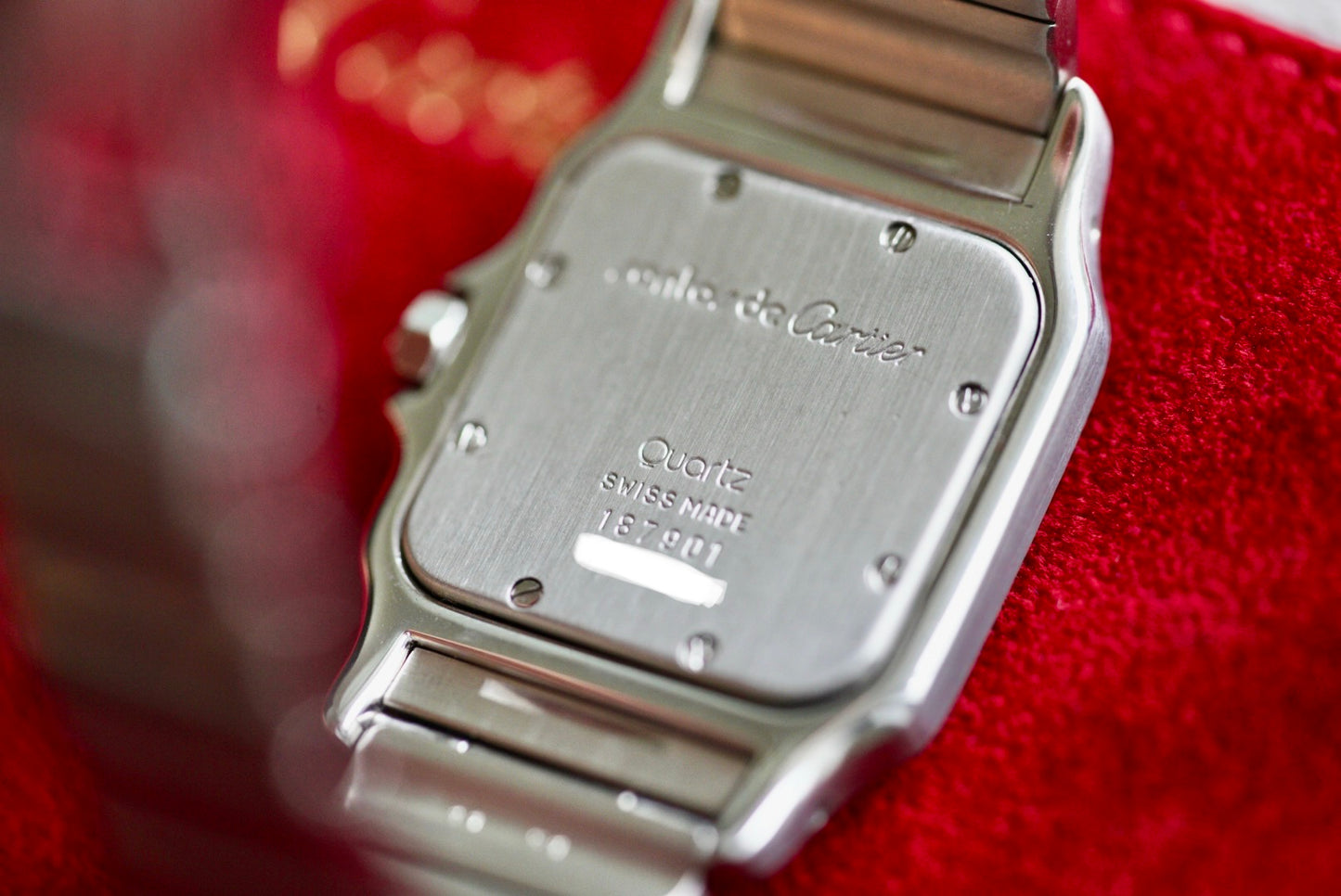 (187901) Cartier Santos Galbée Radial Blue Roman Dial 29x41mm