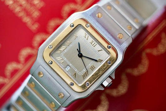 (187901) 1996 Cartier Santos Galbée Bronze Roman