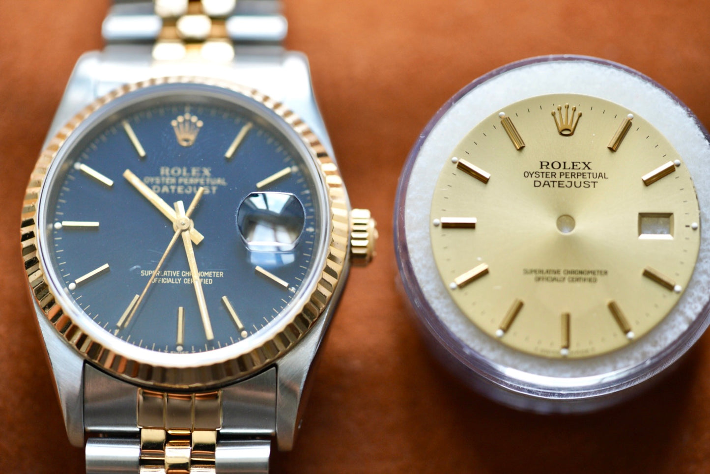 (16233) 1990 Rolex Datejust 36mm Blue Dial