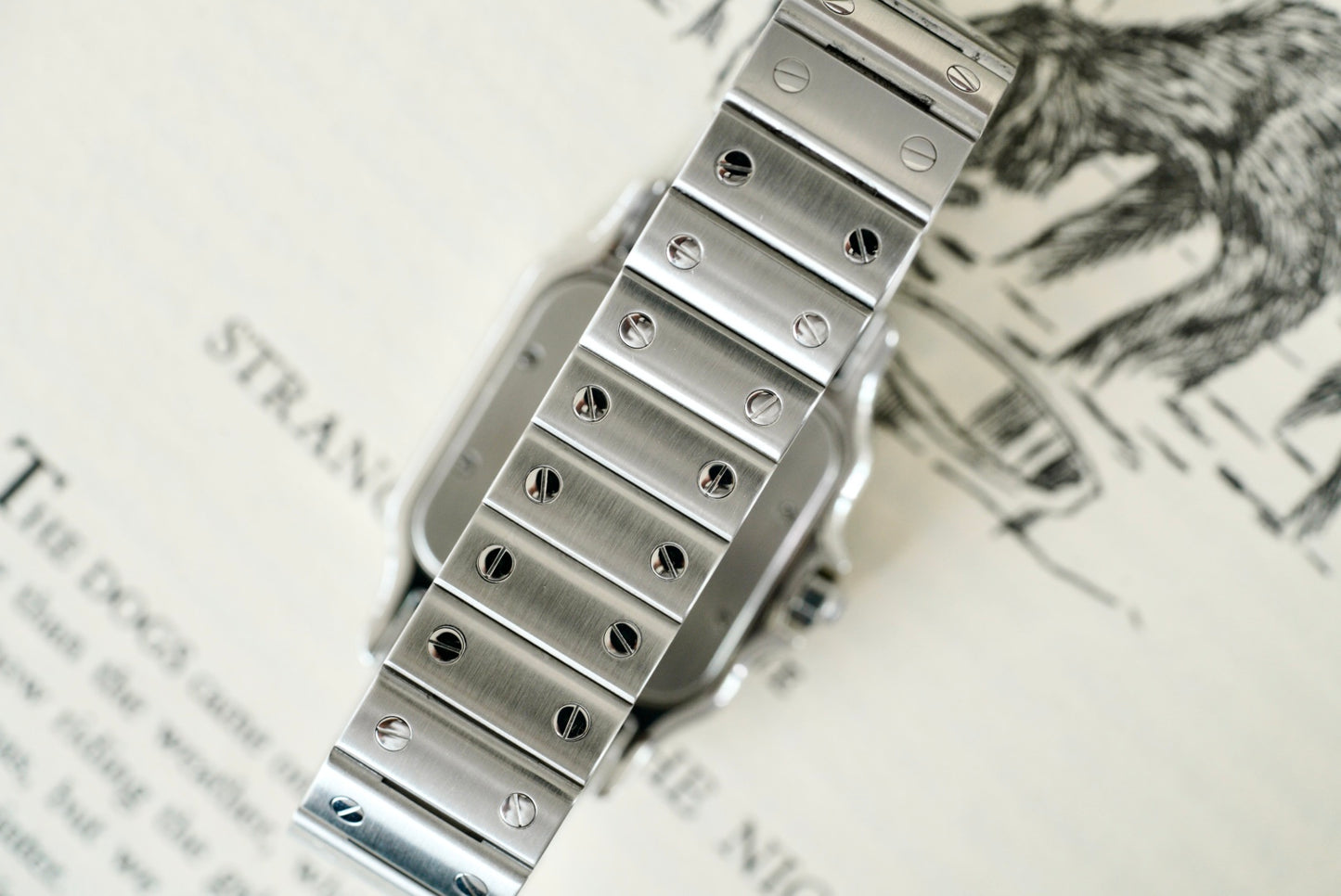 (1564) Cartier Santos Galbée ‘Cream Roman’ 29x41mm