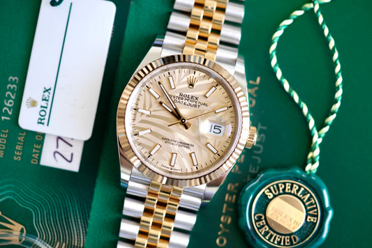 (126223) 2021 Rolex Datejust 36mm ‘Palm’ Dial