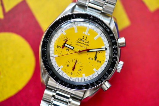 (3510.12) Omega Speedmaster Reduced 39mm Michael Schumacher 'Racing Yellow'