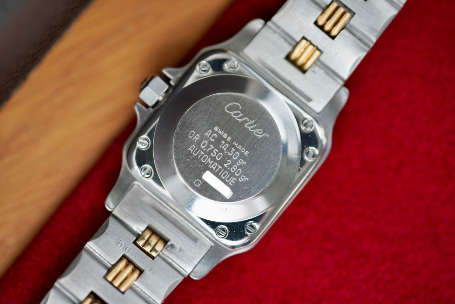 (0902) Cartier Santos Carrée 24mm Ghost Dial Godron