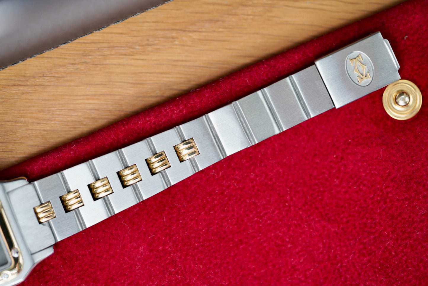 (0902) Cartier Santos Carrée 24mm Ghost Dial Godron