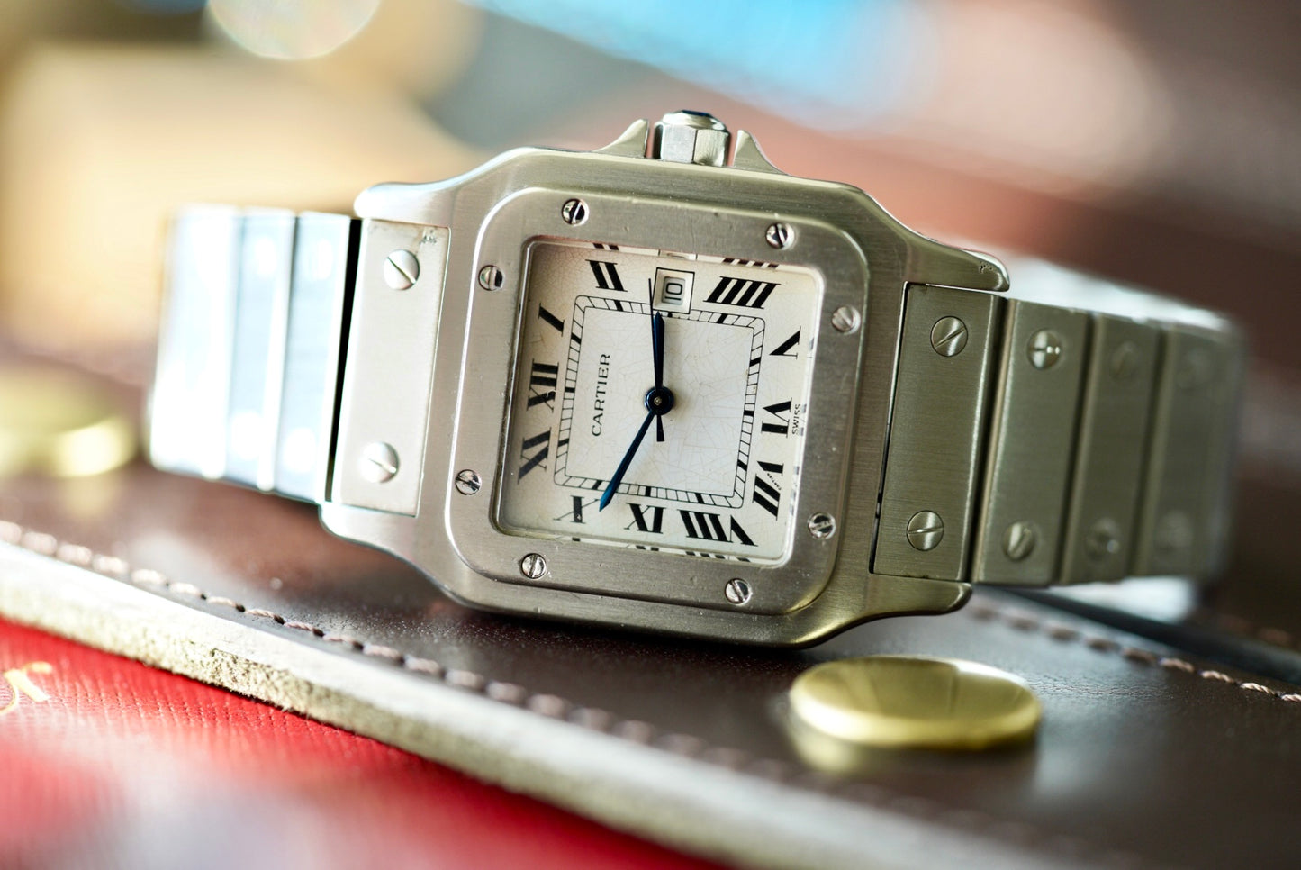 (2960) Cartier Santos Carrée White Spider Dial