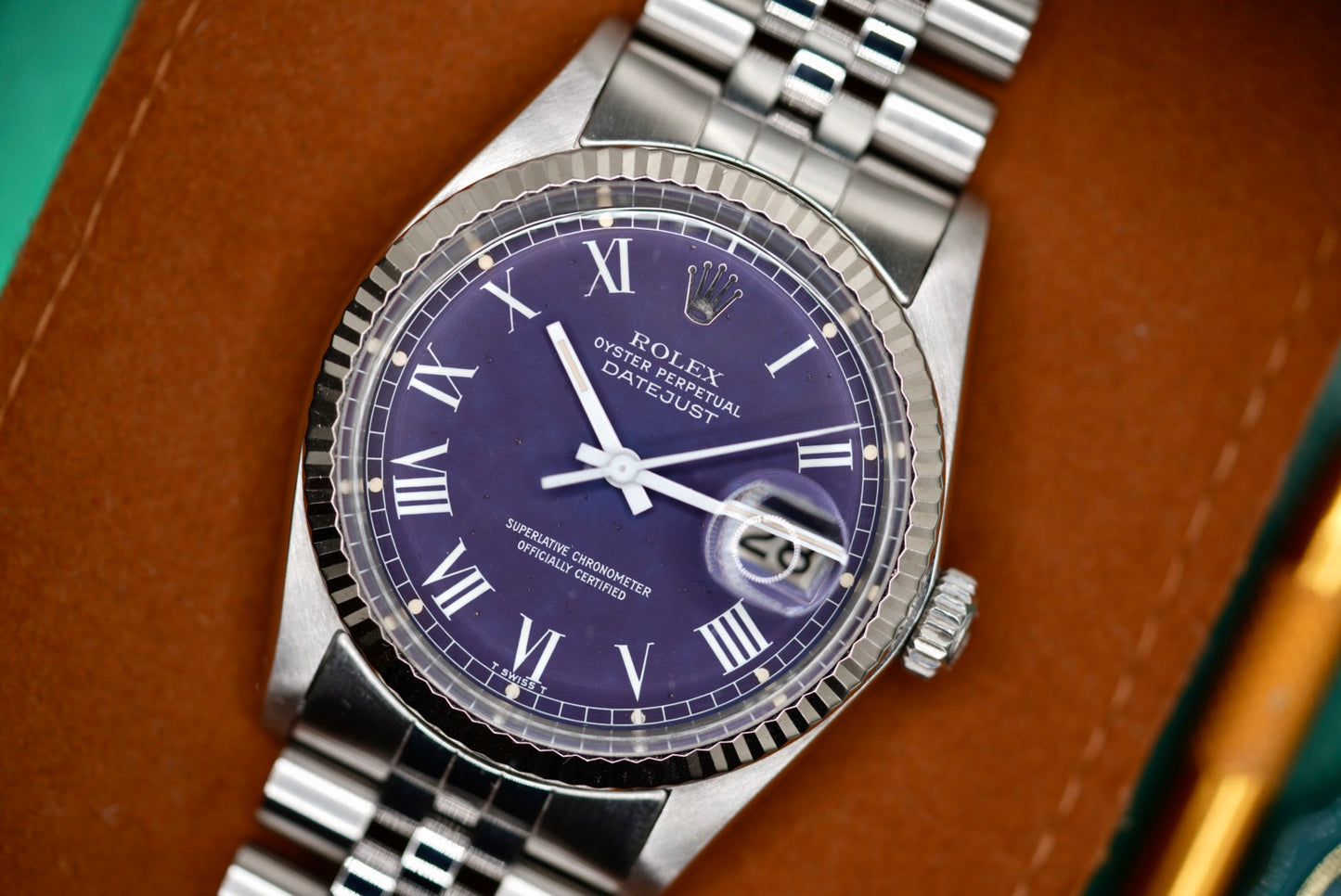 (16014) 1977 Rolex Datejust 'Purple Buckley' Dial 36mm