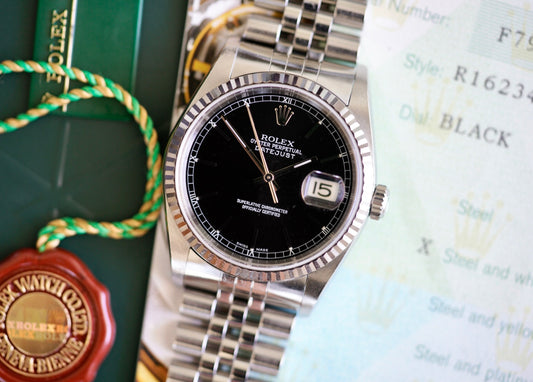(16234) 2004 Rolex Datejust 36mm Black Dial