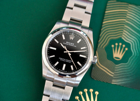 (124200) 2022 Rolex Oyster Perpetual 34mm Black Dial