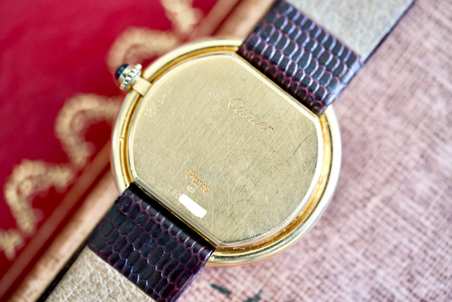 (78091) 1970s Cartier Louis Gondole Ellipse 18k Yellow Gold 29x32mm