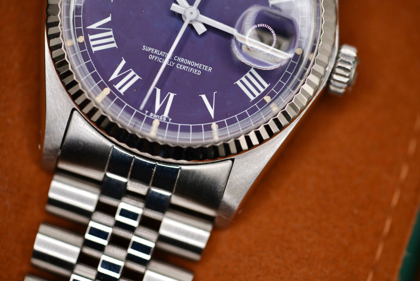 (16014) 1977 Rolex Datejust 'Purple Buckley' Dial 36mm