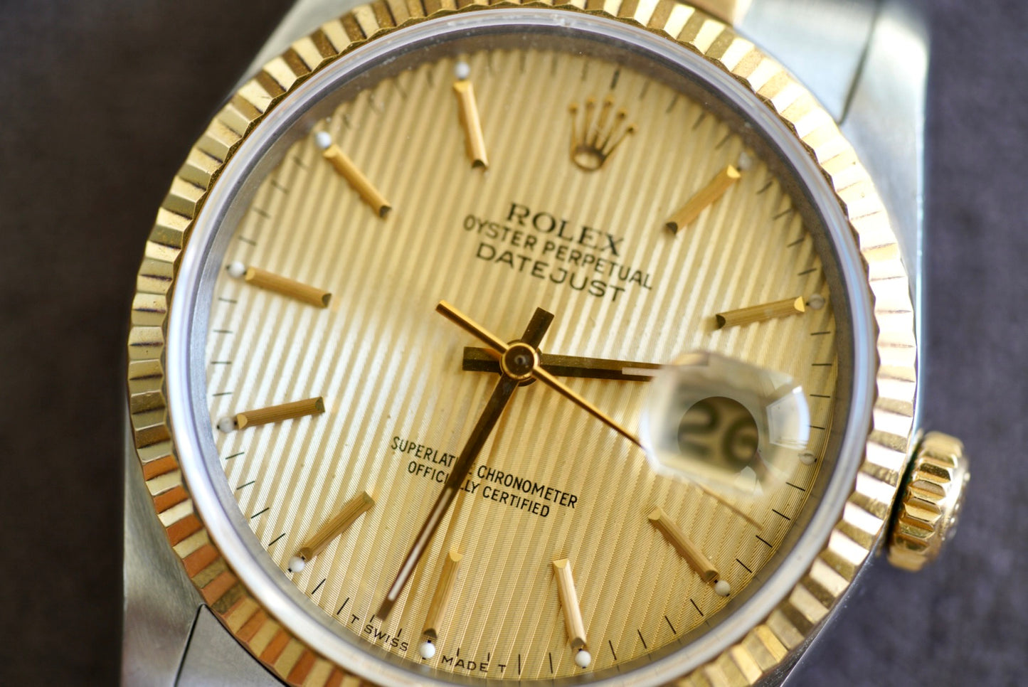 (16233) 1989 Rolex Datejust 36mm “American Psycho” Tapestry Dial