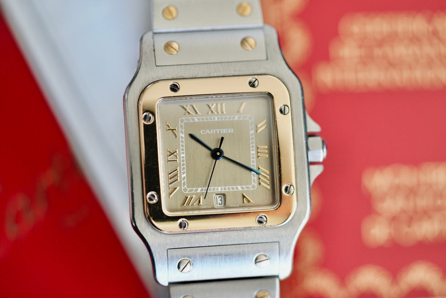 (187901) 1996 Cartier Santos Galbée ‘Mocha’ Quartz