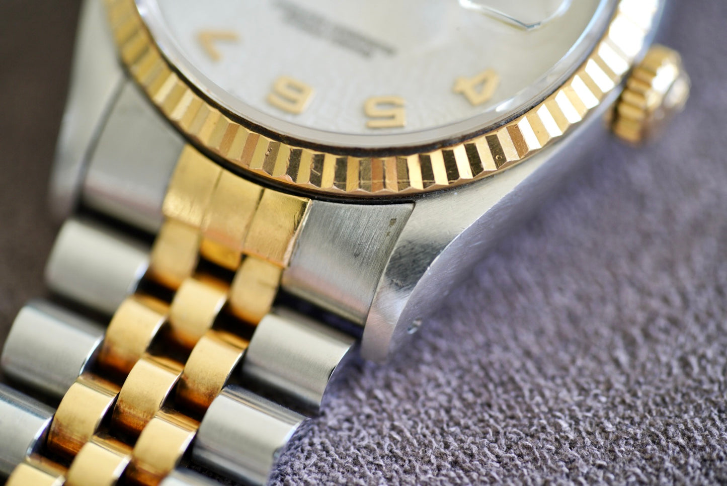 (16233) 1990 Rolex Datejust 36mm Ivory Anniversary Arabic Dial