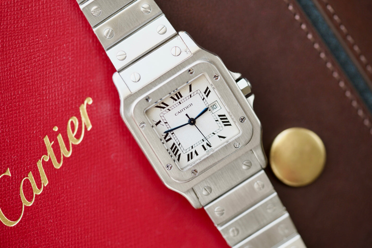 (2960) Cartier Santos Carrée White Spider Dial