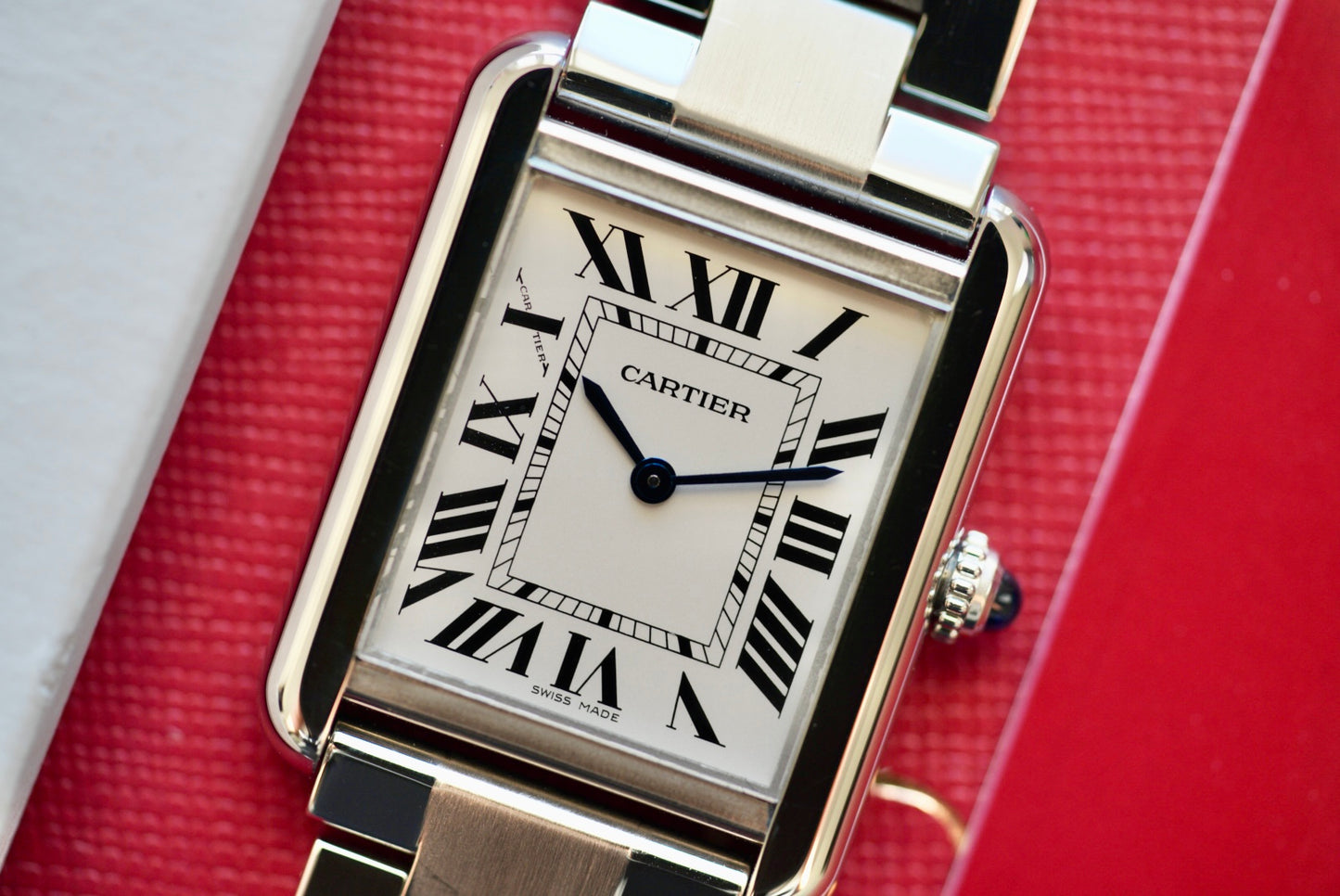 (3170) 2021 Cartier Tank Solo Small Steel Bracelet