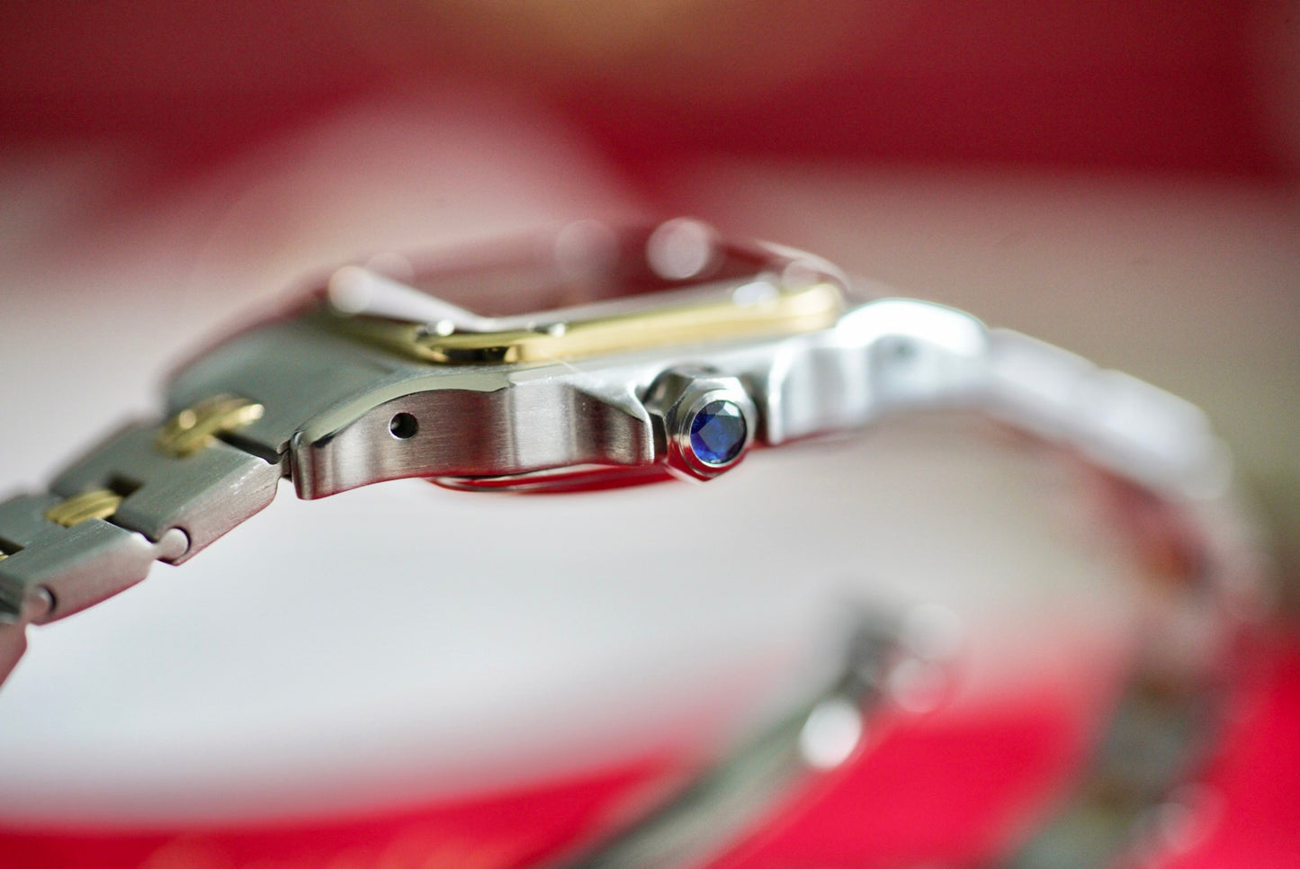 (0902) Cartier Santos Carrée 24mm Ghost Dial Godron