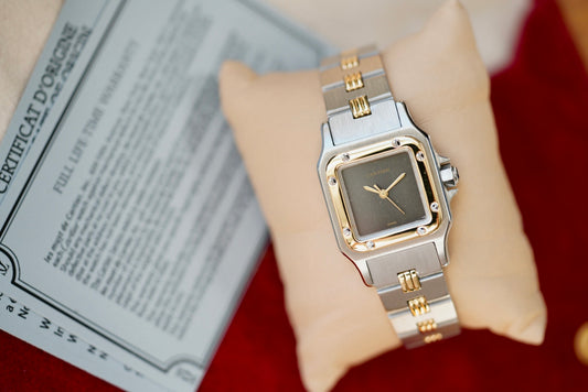 (0902) Cartier Santos Carrée 24mm Ghost Dial Godron