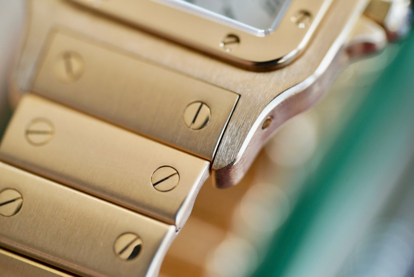 (819904) Cartier Santos Galbée Moonphase 18k Yellow Gold