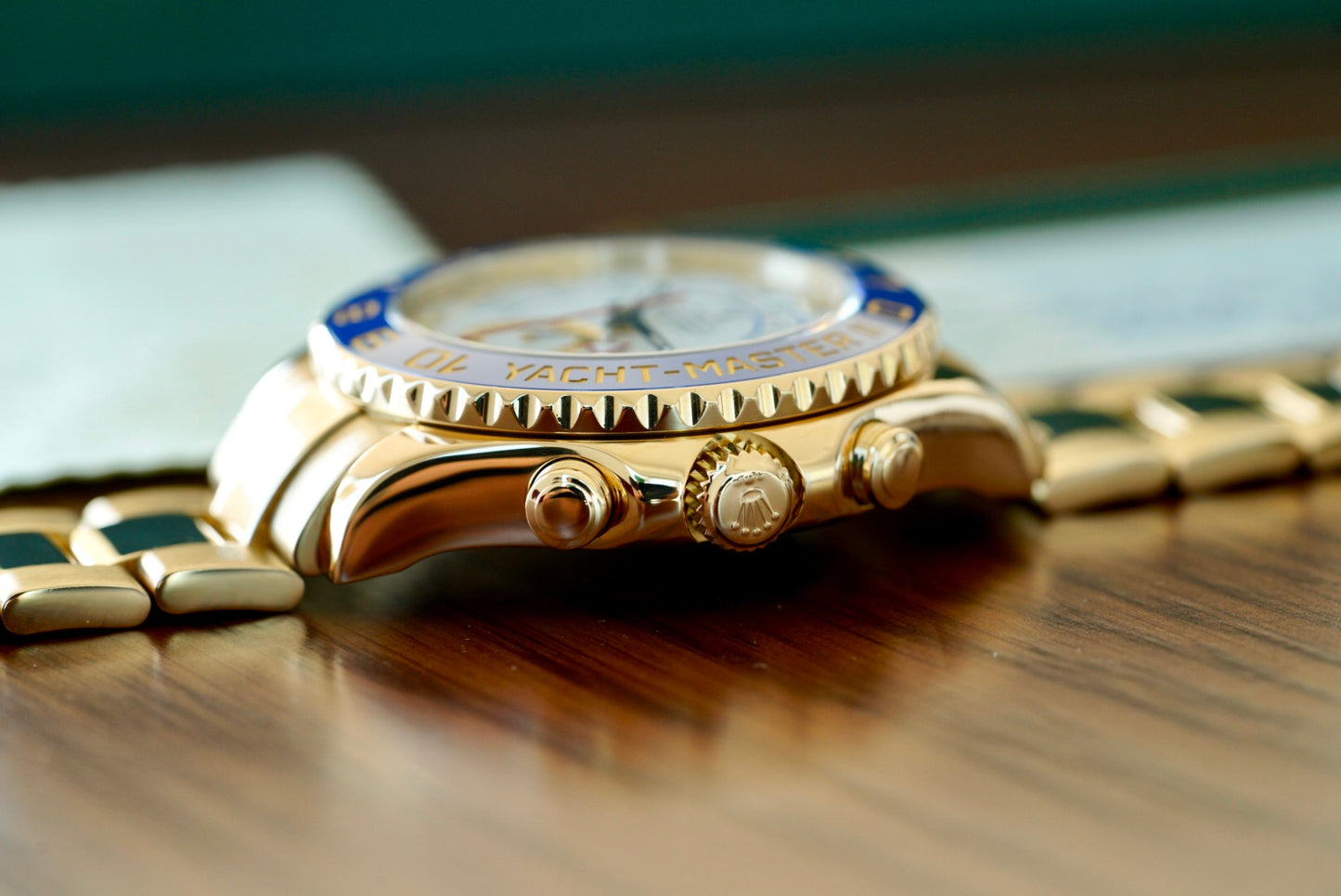 (116688) 2009 Rolex Yacht-Master II Yellow Gold White Index Dial 44mm