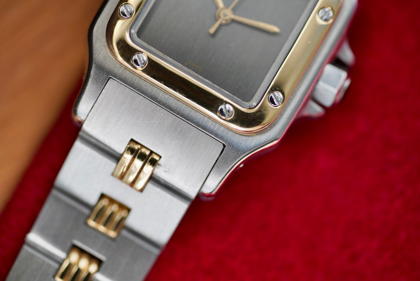 (0902) Cartier Santos Carrée 24mm Ghost Dial Godron