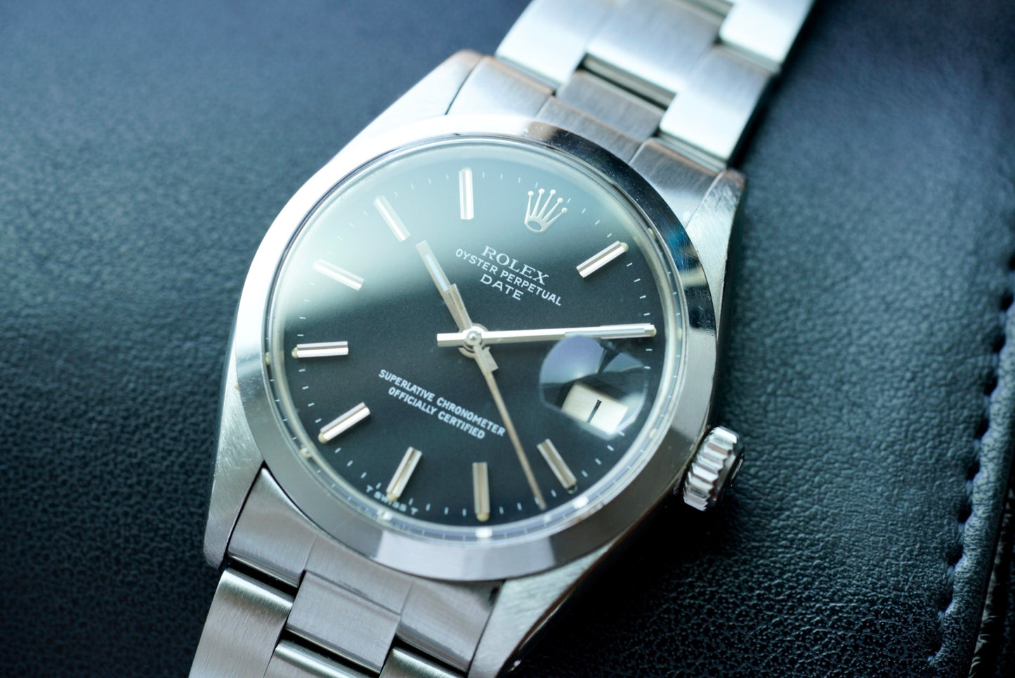 (1500) 1978 Rolex Oyster Perpetual Date 34mm Black Matte Dial