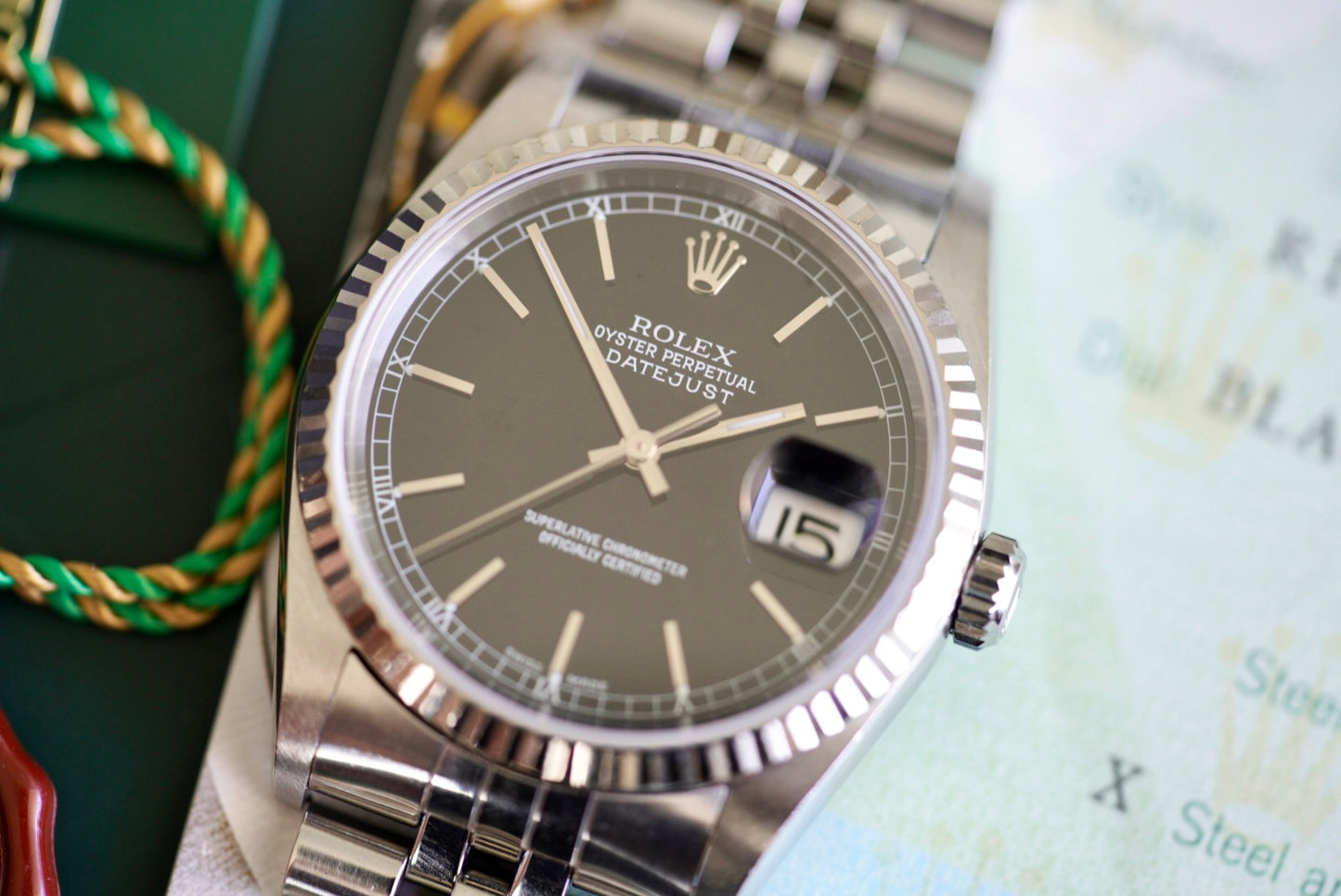 (16234) 2004 Rolex Datejust 36mm Black Dial