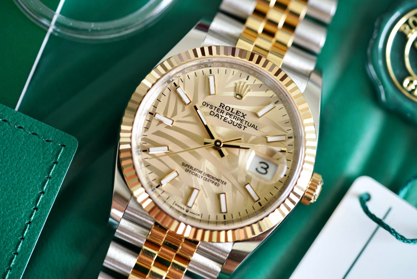 (126223) 2021 Rolex Datejust 36mm ‘Palm’ Dial