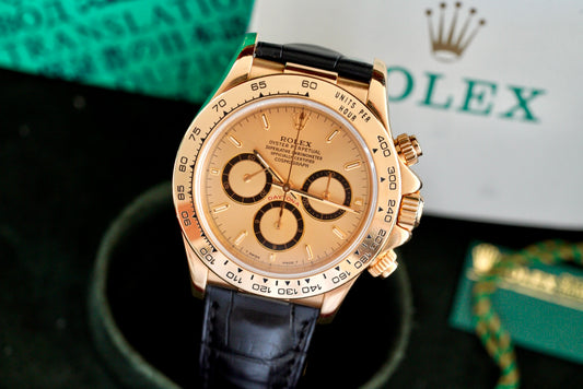 (16518) 1991 Rolex Daytona Zenith 18K Yellow Gold Champagne Dial “Inverted 6” 40mm