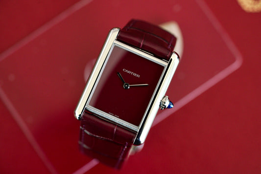 (WSTA0054) 2021 Cartier Tank Must Burgundy Large