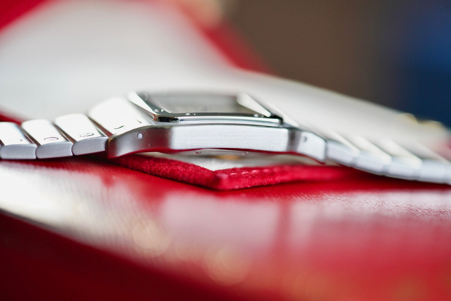 (2319) Cartier Santos Galbée 29x41mm Guilloché Dial Automatic