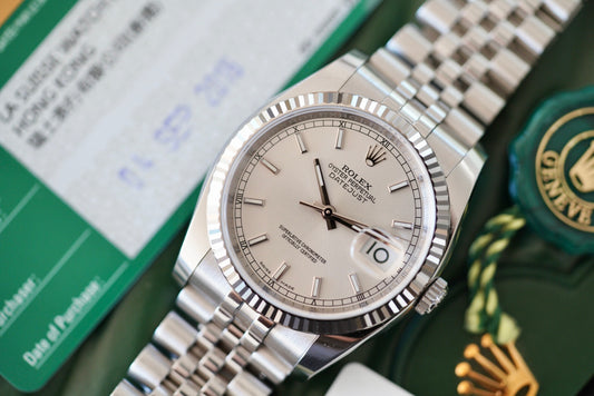 (116234) 2016 Rolex Datejust 36mm Silver Dial Hidden Clasp