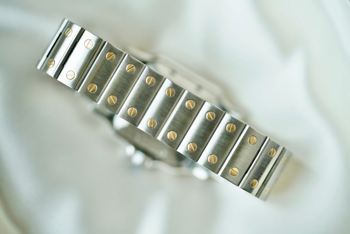 (2319) Cartier Santos Galbée ‘Roman Guilloché’
