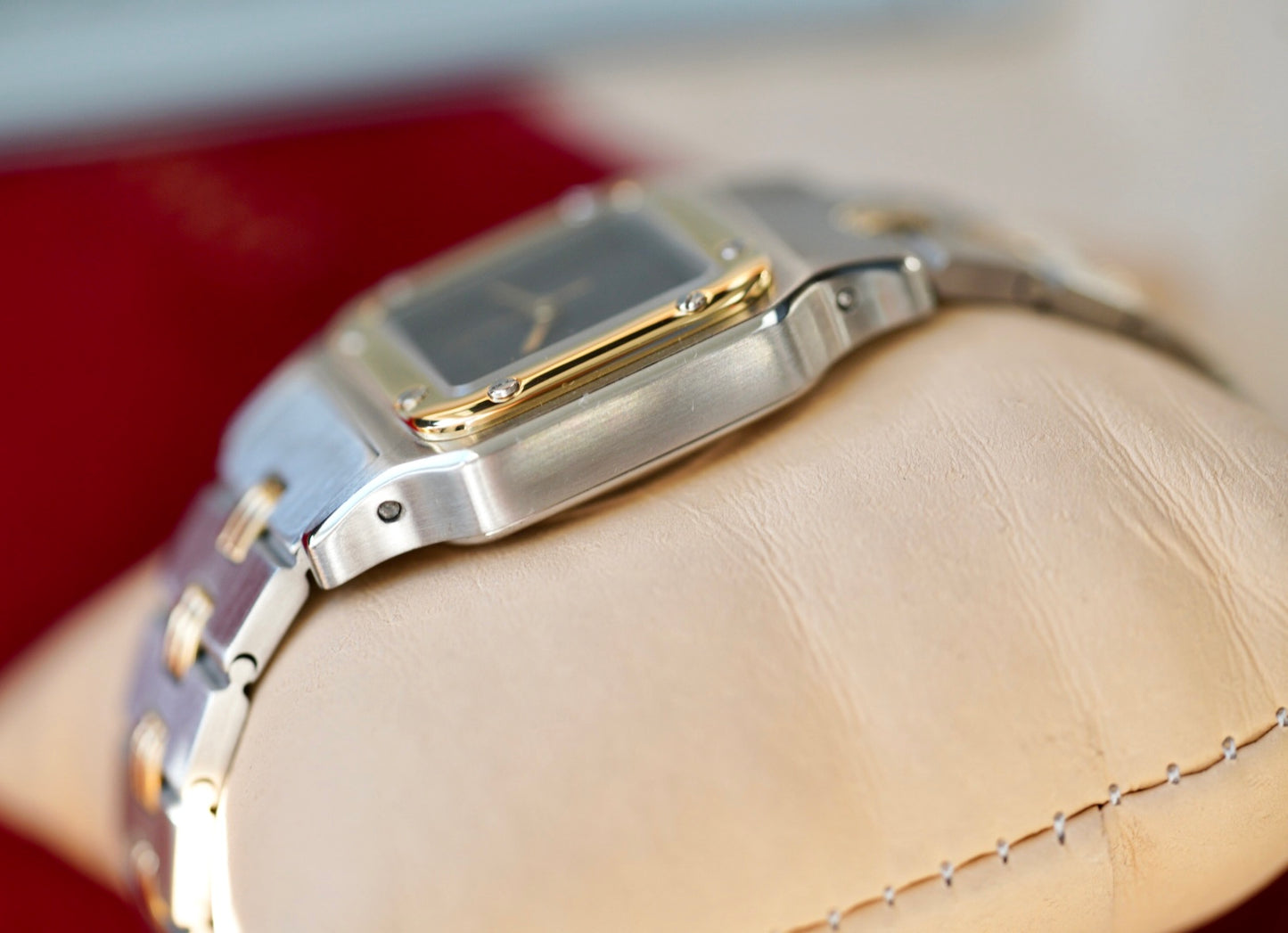 (0902) Cartier Santos Carrée 24mm Ghost Dial Godron