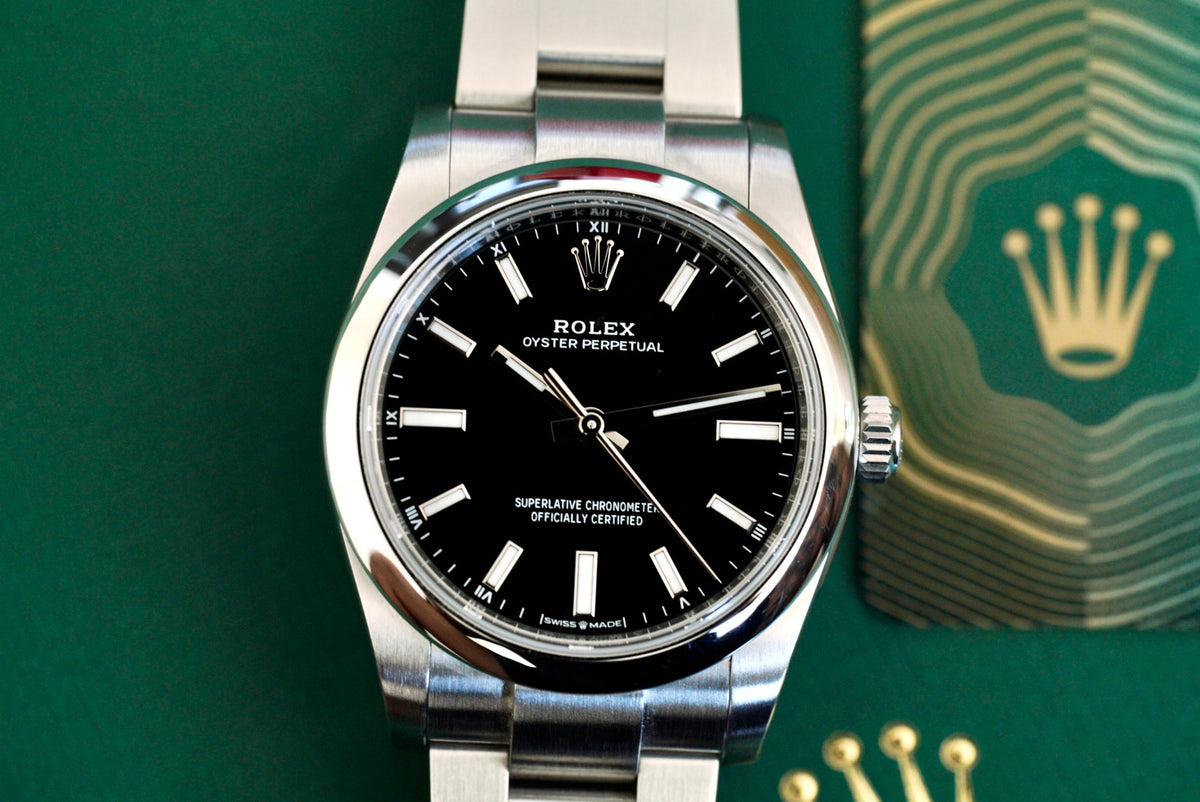 (124200) 2022 Rolex Oyster Perpetual 34mm Black Dial
