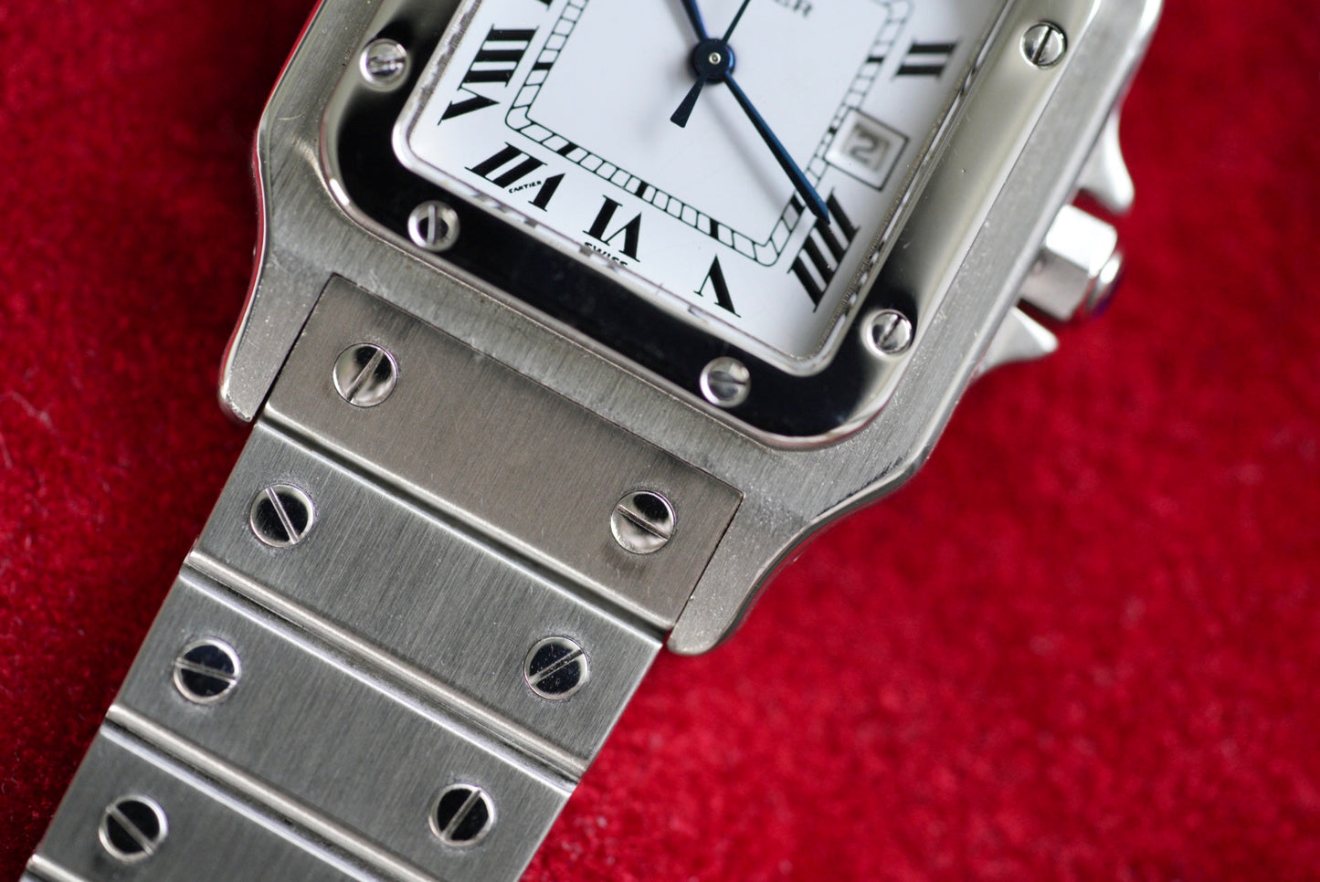 (2960) Cartier Santos Carrée White Dial Automatic 29x41mm