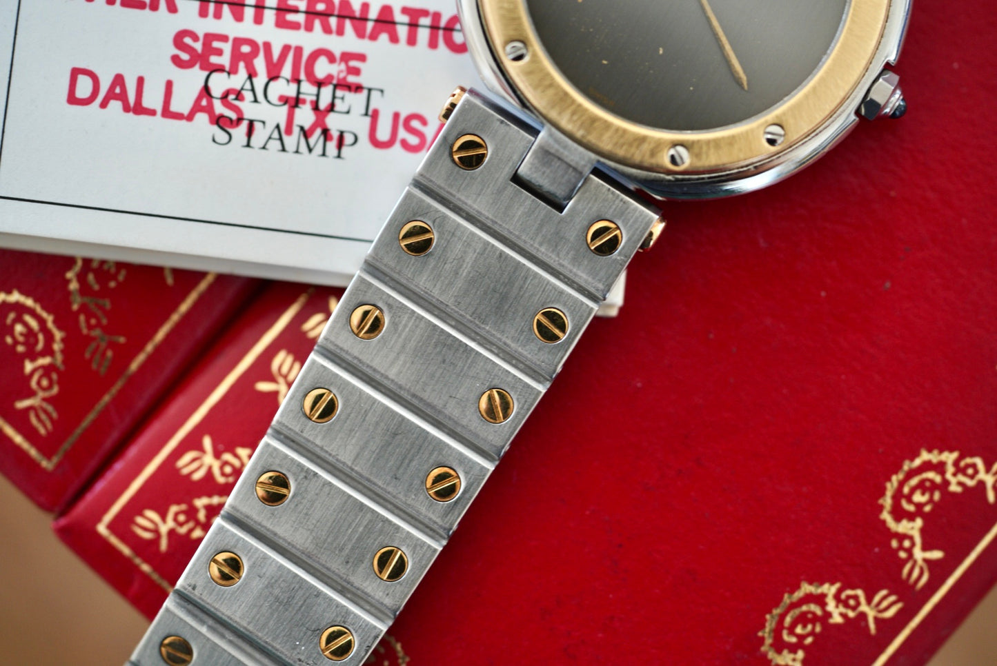 (8192) Cartier Santos Vendome Ghost Dial 32mm Quartz 18K/SS