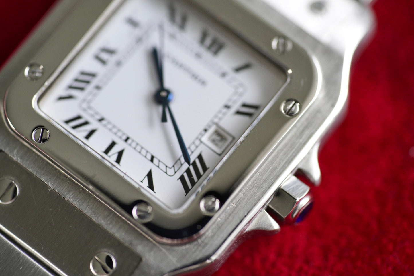 (2960) Cartier Santos Carrée White Dial Automatic 29x41mm