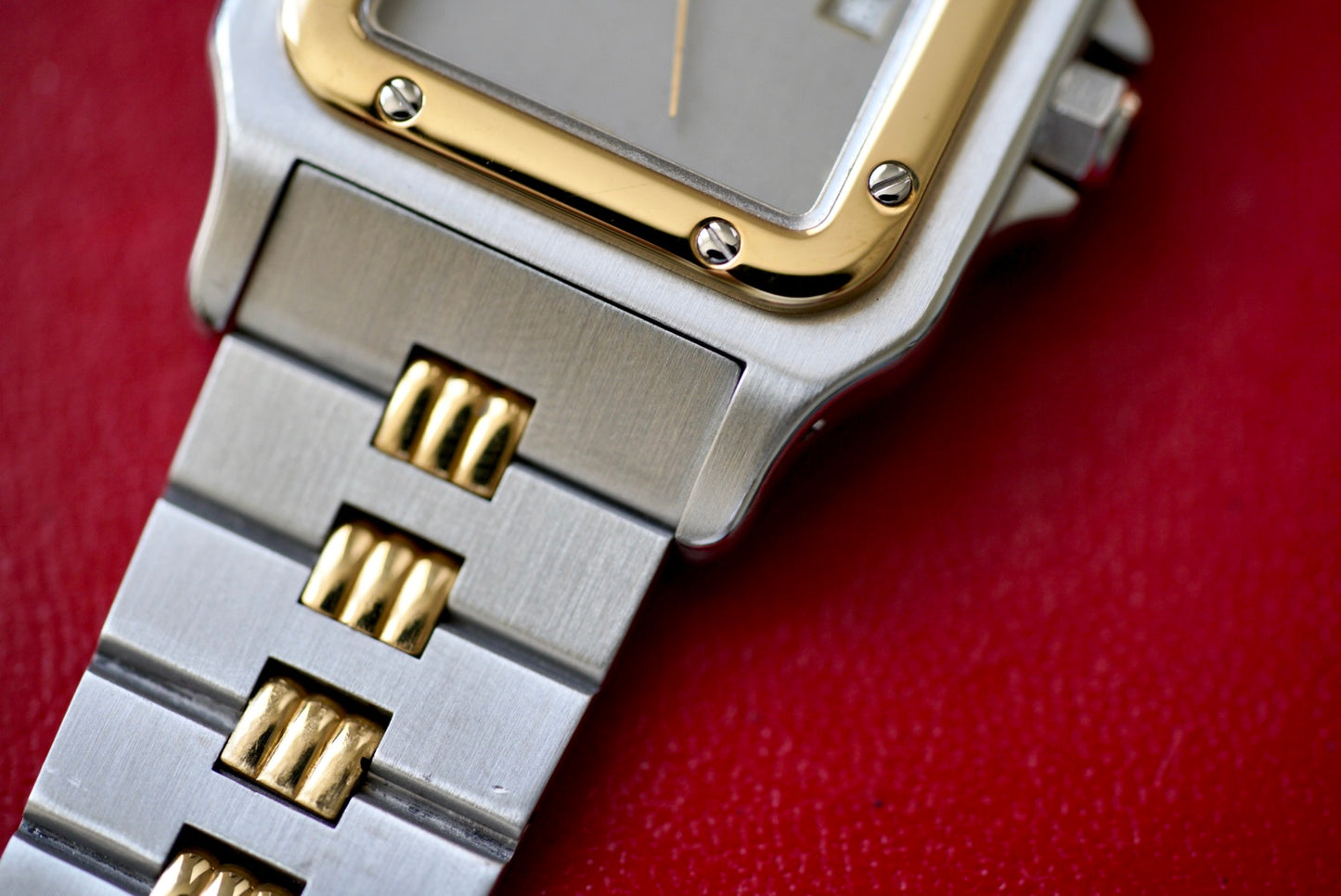 (2961) Cartier Santos Carrée Ghost Godron Bracelet 29x41mm