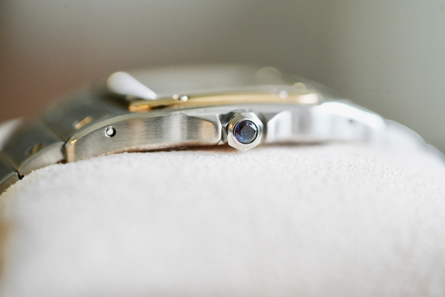 (187901) Cartier Santos Galbée Radial Blue Roman Dial 29x41mm