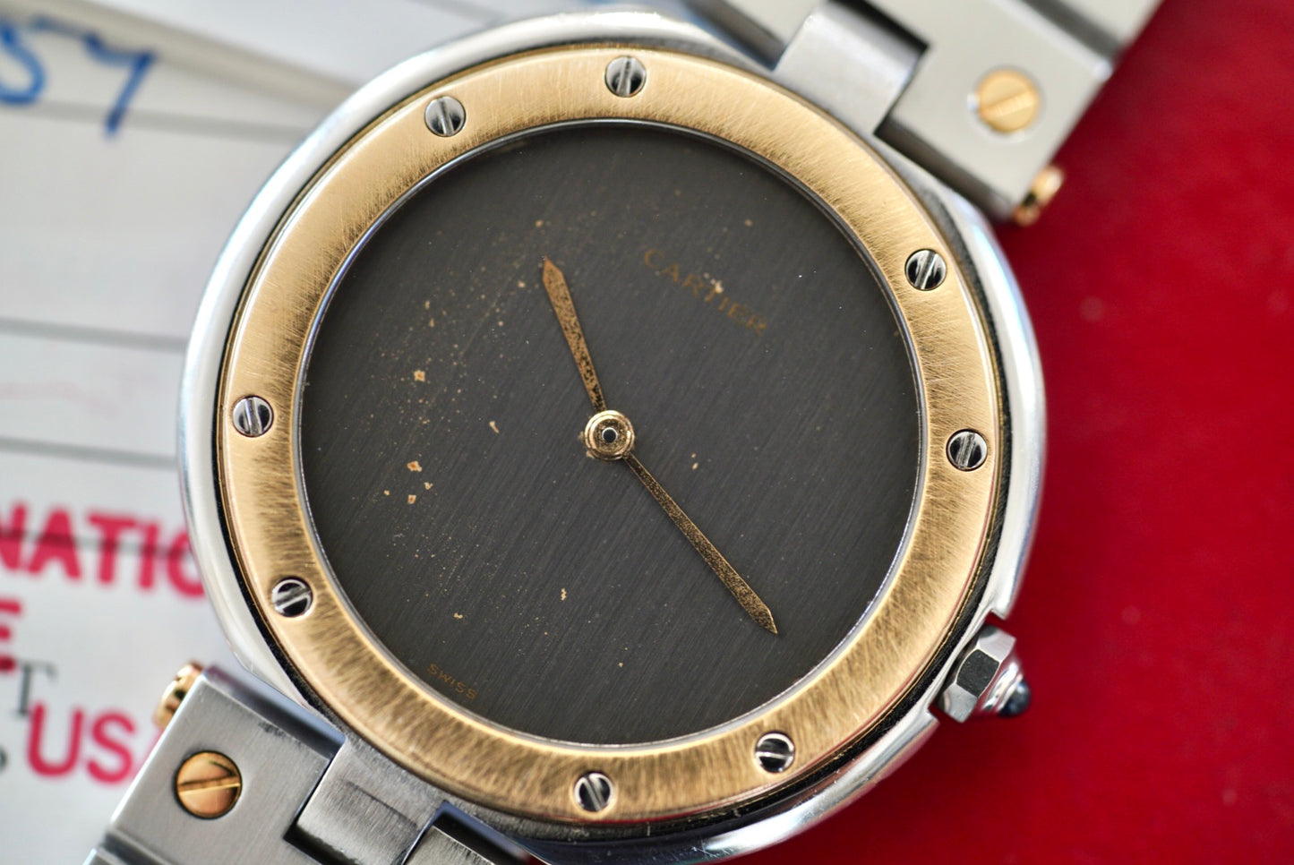 (8192) Cartier Santos Vendome Ghost Dial 32mm Quartz 18K/SS