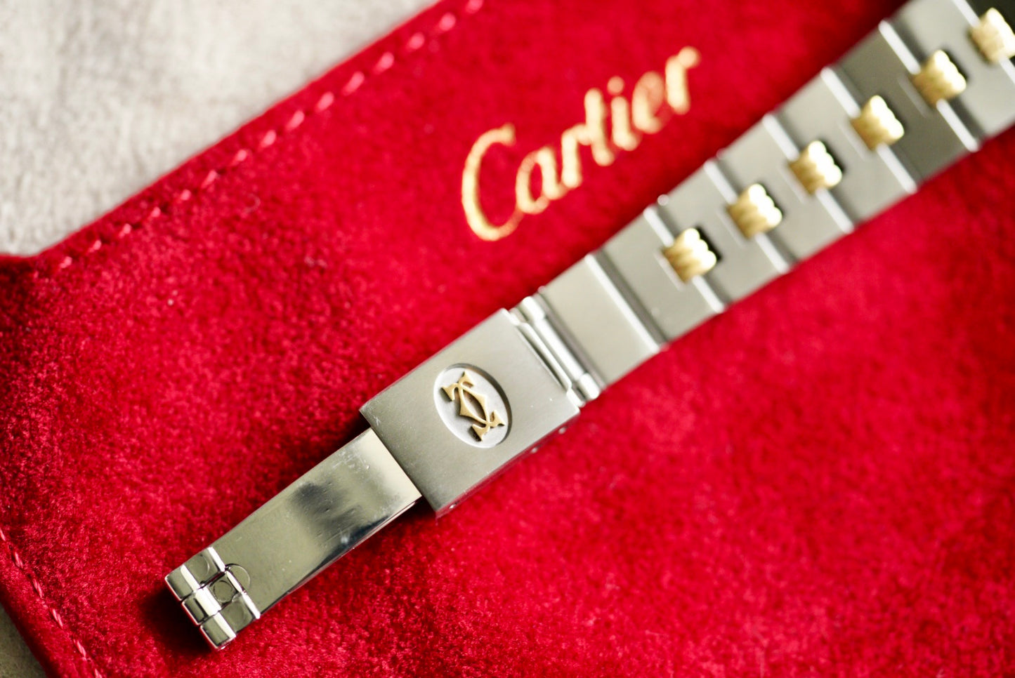 (0902) Cartier Santos Carrée 24mm Ghost Dial Godron