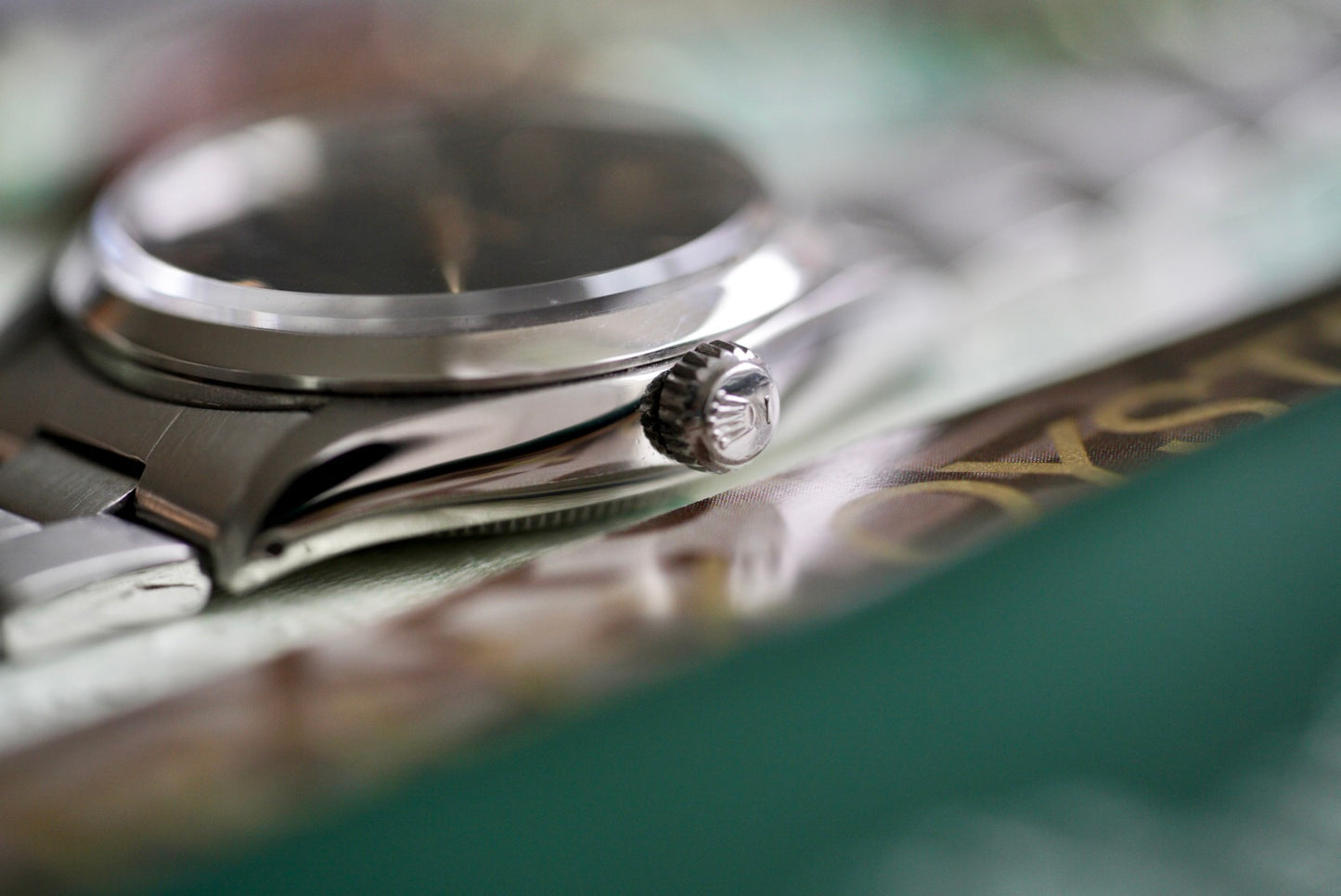 (5500) 1983 Rolex Air-King 34mm Black Dial Gold Markers