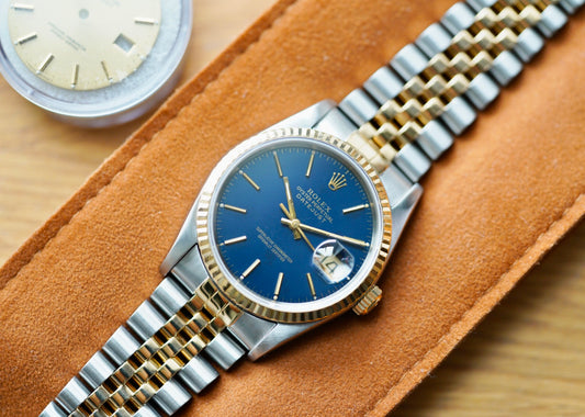 (16233) 1990 Rolex Datejust 36mm Blue Dial
