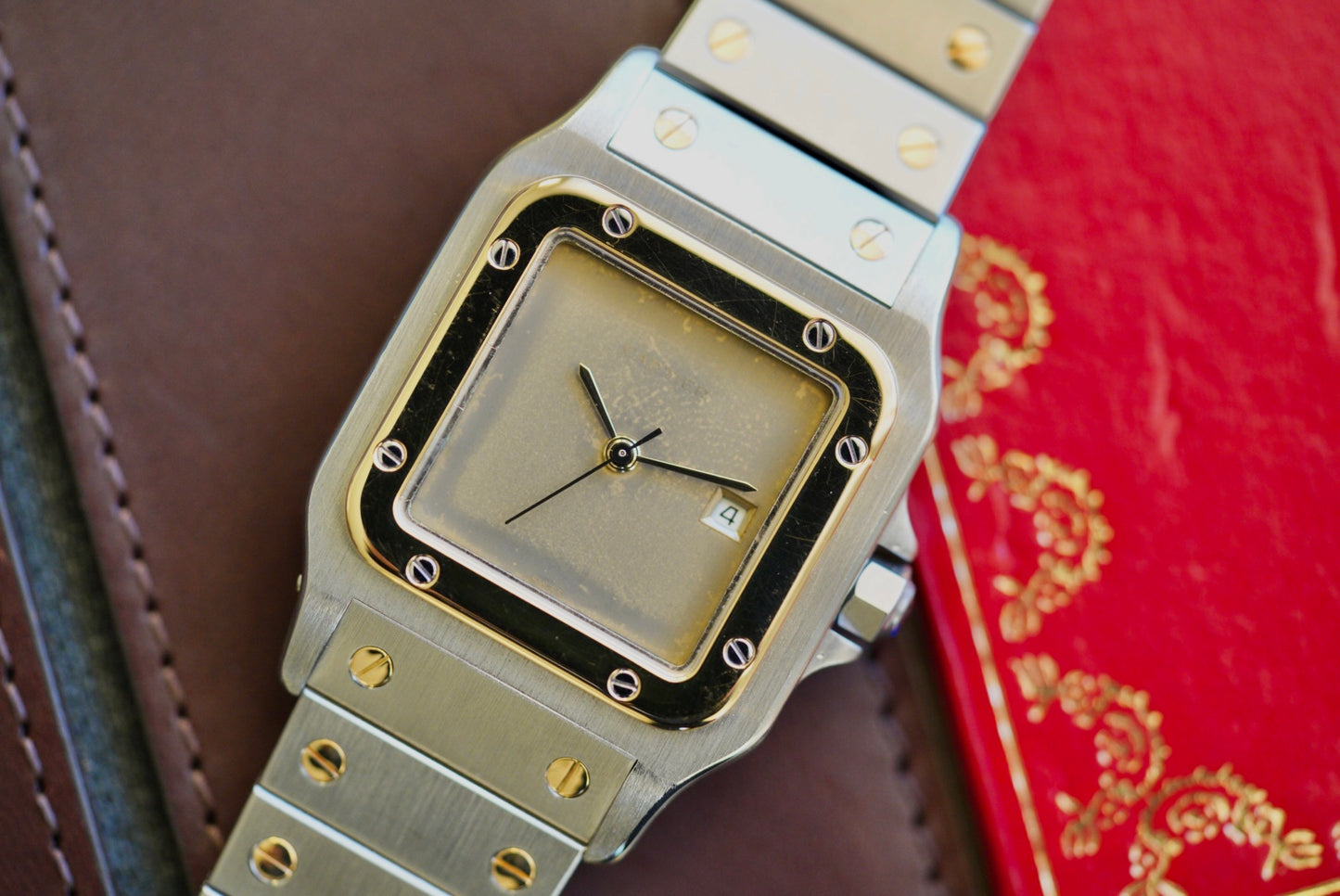 (2961) Cartier Santos Carrée Ghost Dial 29x41mm