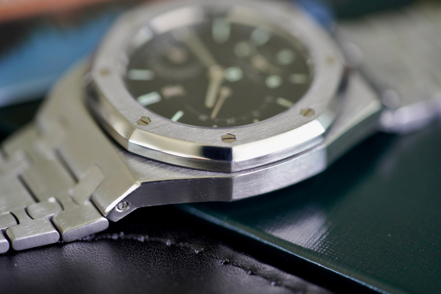 (25730ST) Late 90s Audemars Piguet Royal Oak Dual Time Black Dial 36mm