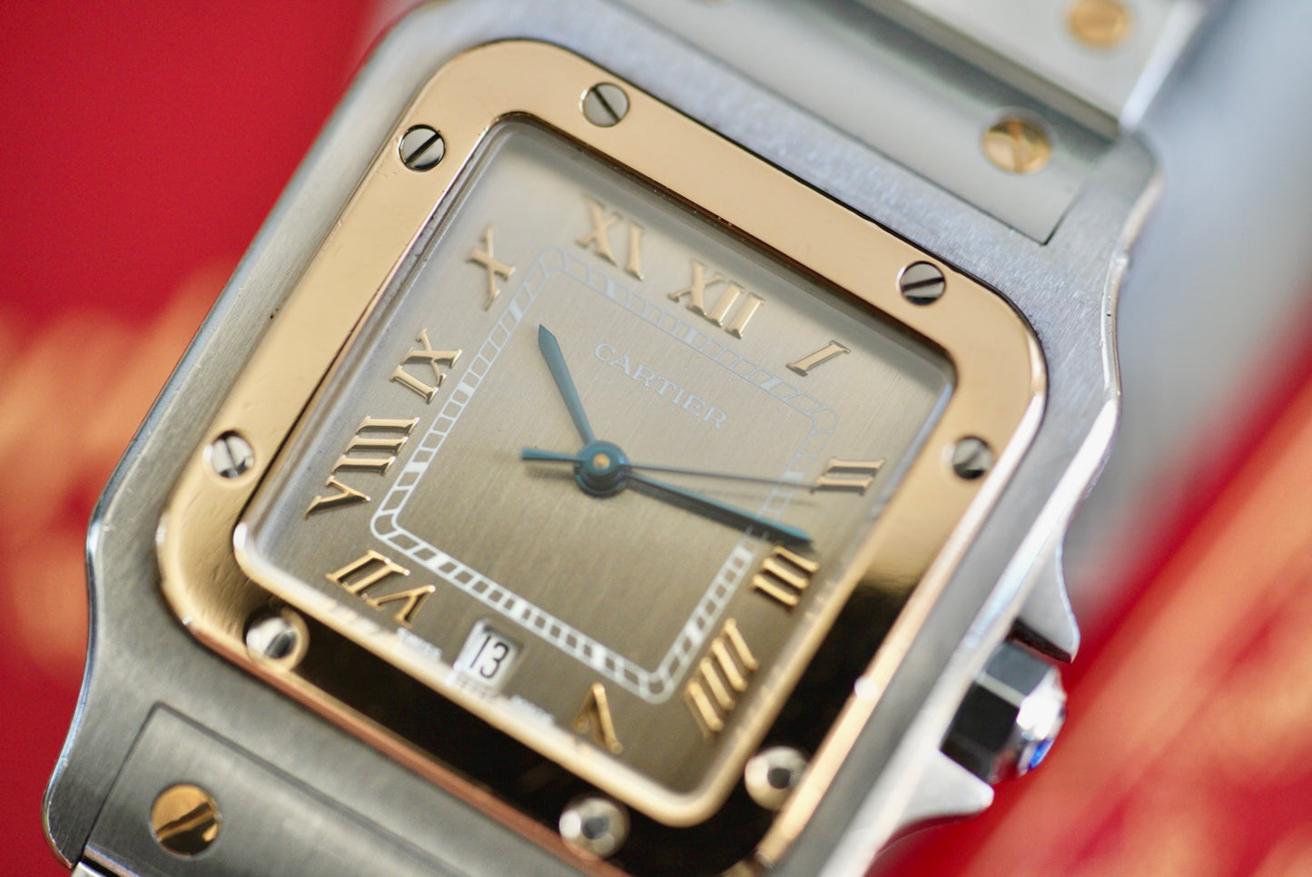 (187901) 1996 Cartier Santos Galbée ‘Mocha’ Quartz