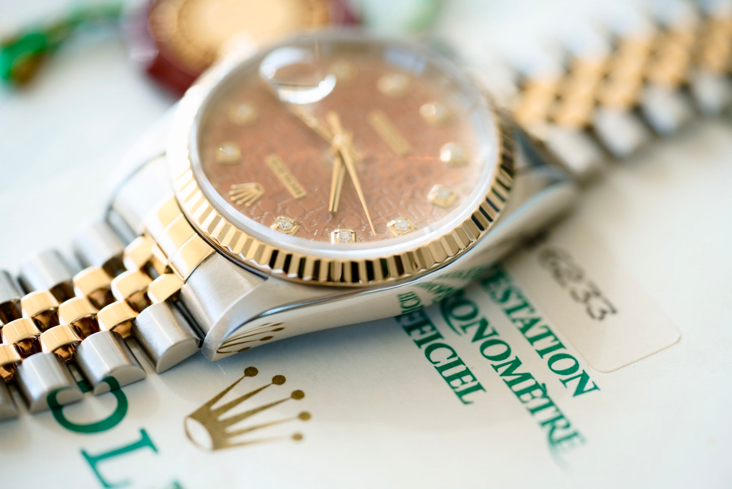 (16233) 1994 Rolex Datejust 36mm Silver ‘Salmon’ Anniversary Diamond Dial