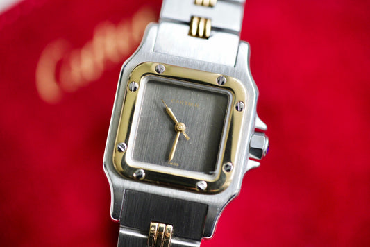 (0902) Cartier Santos Carrée 24mm Ghost Dial Godron